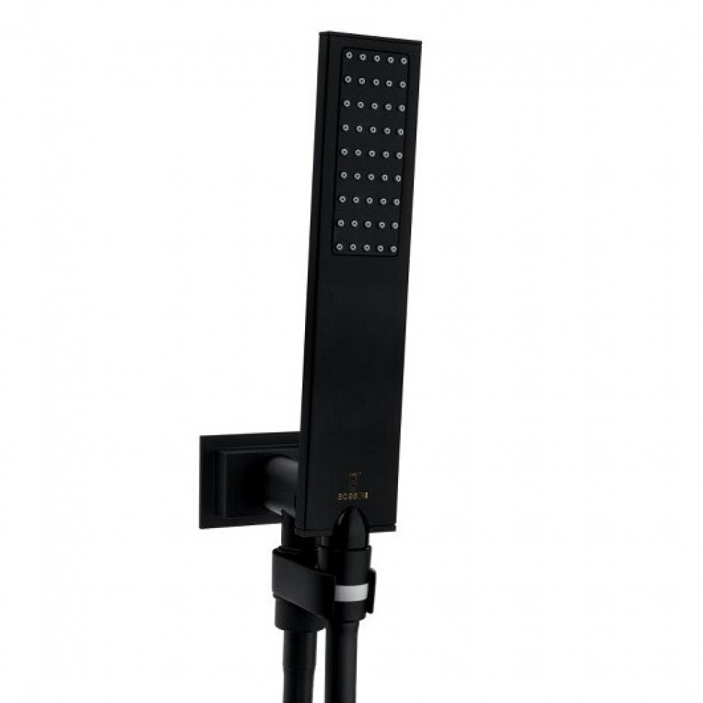 Душевой набор, Bossini, Flat One, цвет-черный матовый