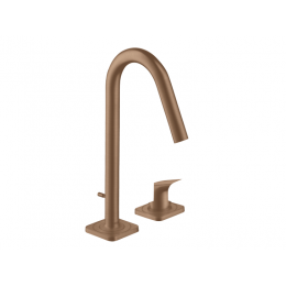 Смеситель для раковины, Hansgrohe, Axor Citterio M, цвет-шлифованное красное золото