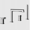 Смеситель для ванны и душа, Gessi, Anello, цвет-хром
