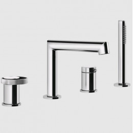 Смеситель для ванны и душа, Gessi, Anello, цвет-хром
