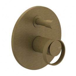 Смеситель для душа, Gessi, Anello, на 2 потребителя, цвет-Antique Brass