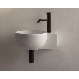 Раковина, Globo, T-EDGE, шгв 400*320*160, отверстия для смесителя-1 промаркированное, CERASLIDE, BATAFORM, цвет-белый