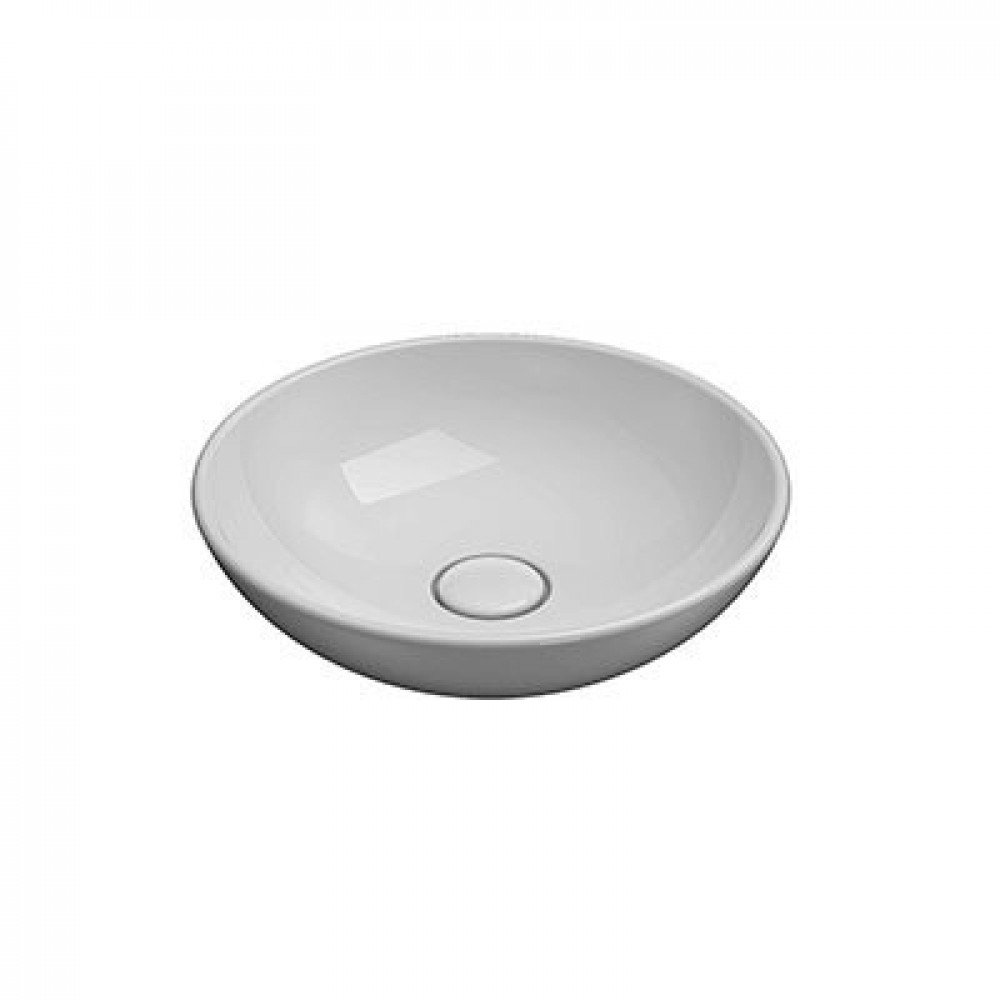 Раковина, Globo, FREE, шгв 400*400*140, отверстия для смесителя-отсутствуют, CERASLIDE, BATAFORM, цвет-белый