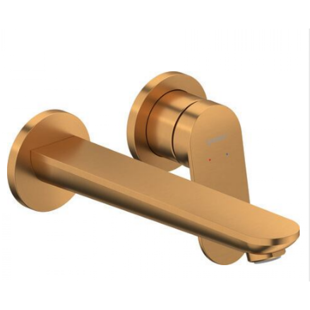 Смеситель для раковины, Duravit, Wave, цвет-бронза брашированная (Brushed bronze)
