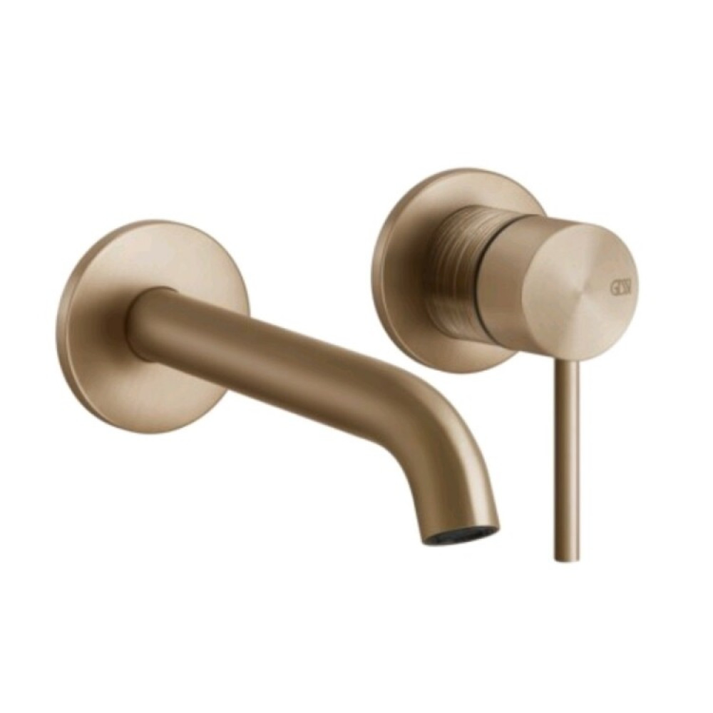 Смеситель для раковины, Gessi, 316 Trame, цвет-Warm Bronze Brushed PVD