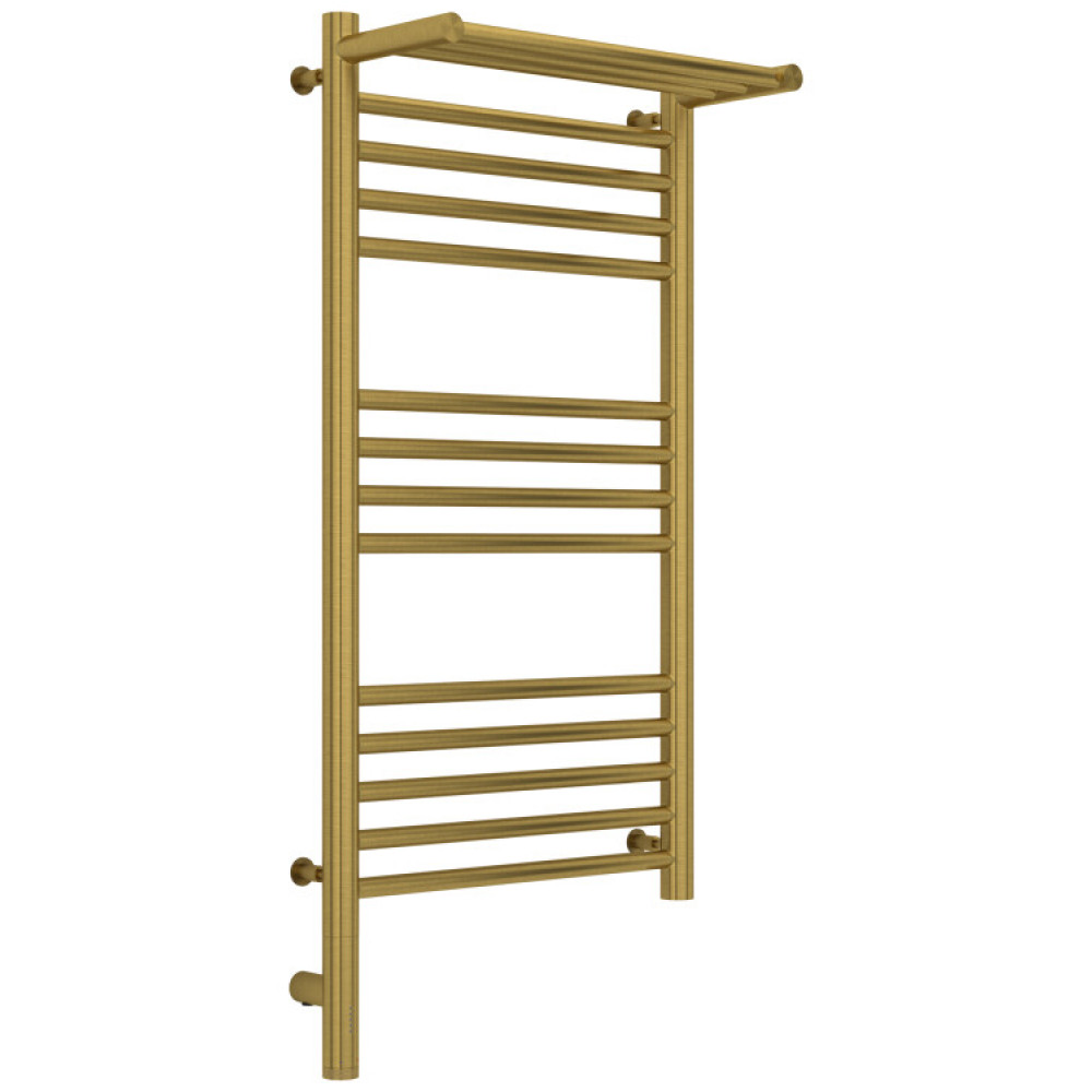 Полотенцесушитель, Сунержа, Богема 3.0, с 1 полкой, шгв 432*214*924, нижнее слева, МЭМ, цвет-латунь состаренная