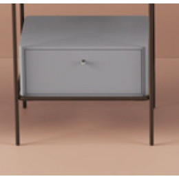 Ящик деревянный выдвижной, Artceram, Fuori scala, 50,6х35,5хh22 см для металлической консоли, цвет platinum