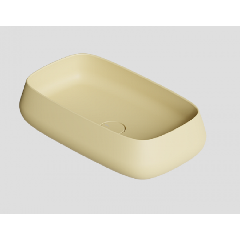 Раковина, Alice, NUR, шгв 600*350*140, отверстия для смесителя-отсутствуют, Aliglaze+, цвет-имбирь матовый (Zenzero matt)