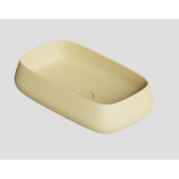 Раковина, Alice, NUR, шгв 600*350*140, отверстия для смесителя-отсутствуют, Aliglaze+, цвет-имбирь матовый (Zenzero matt)