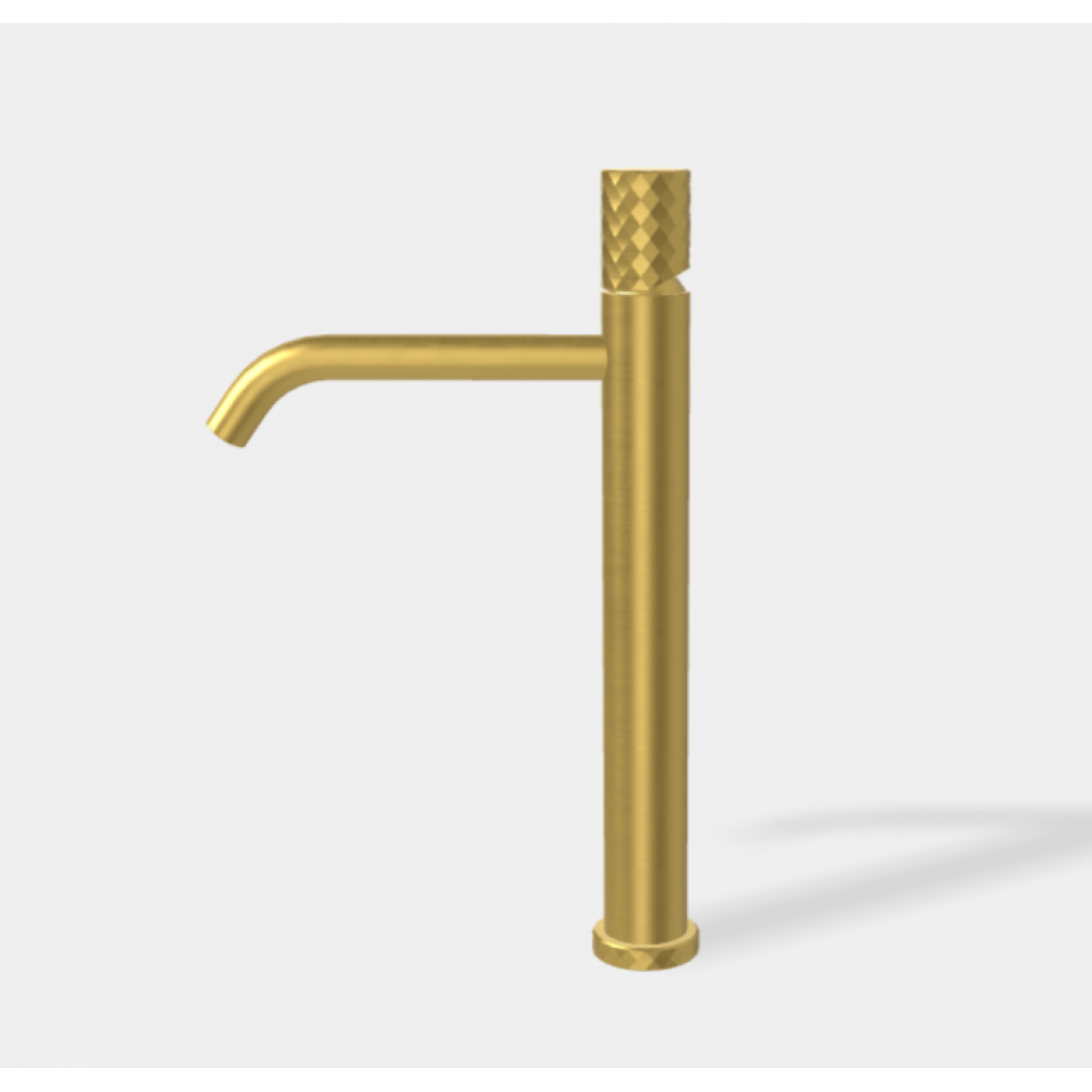 Смеситель для раковины, Fima Carlo Frattini, Spillo Tech,  X COLLECTION, цвет-брашированное золото