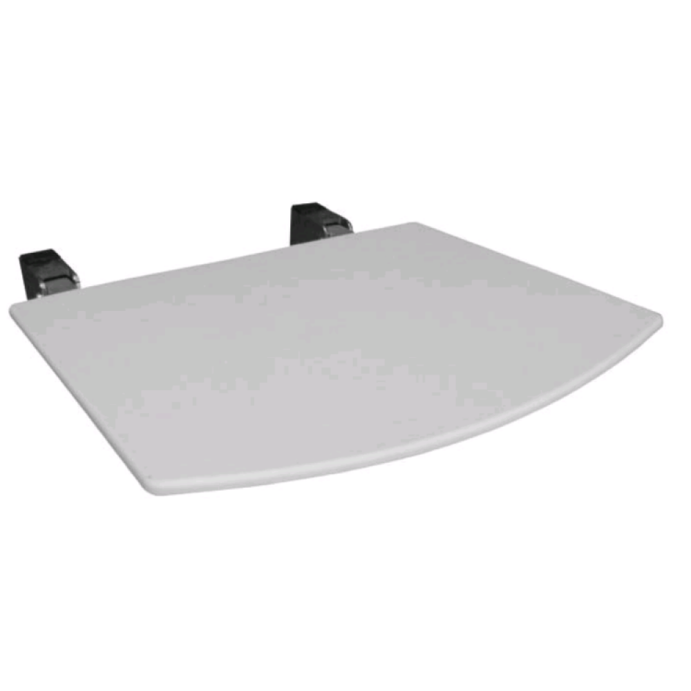 Сиденье для душа, Nofer, шг 350*420, цвет-сталь/белый