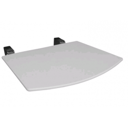 Сиденье для душа, Nofer, шг 350*420, цвет-сталь/белый