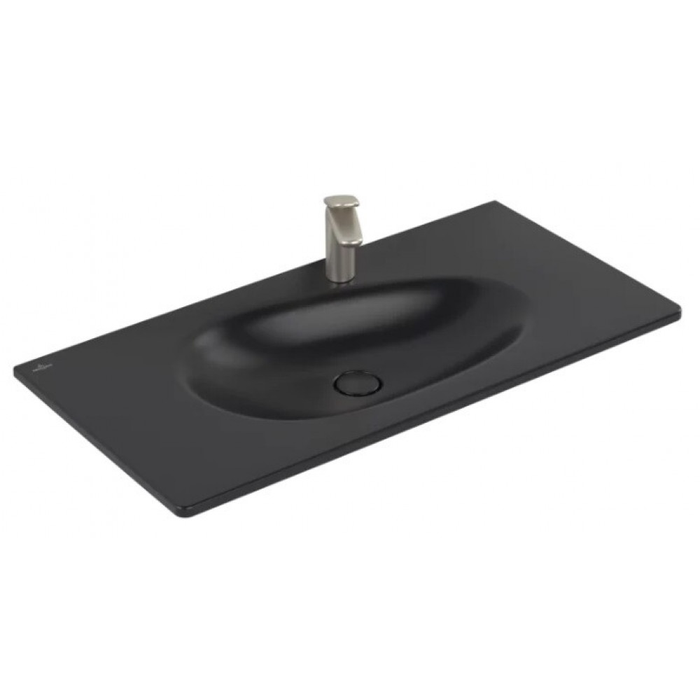 Раковина, Villeroy&Boch, Antao, шгв 1000*500*90, отверстия для смесителя-1, CeramicPlus, цвет-Pure Black