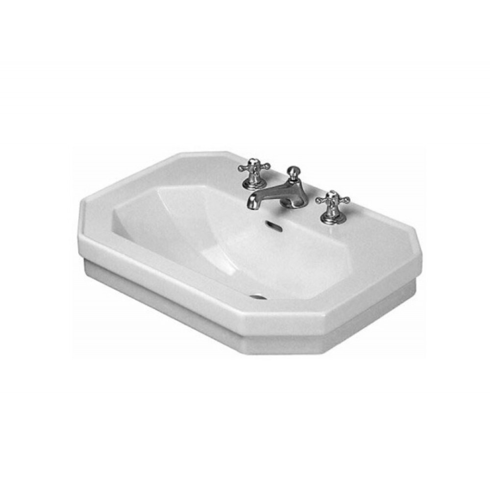 Раковина, Duravit, 1930, шгв 700*500*245, отверстия для смесителя-1 сквозное, 2 промаркированных, цвет-белый