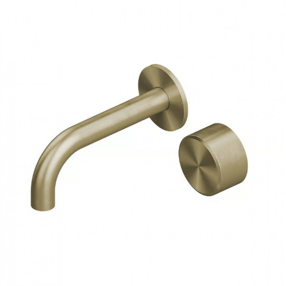 Смеситель для раковины, Quadro design, Stereo, цвет-золото светлое (Light Gold)