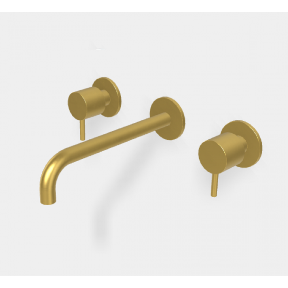 Смеситель для раковины, Fima Carlo Frattini, Spillo Up, цвет-брашированное золото