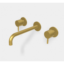 Смеситель для раковины, Fima Carlo Frattini, Spillo Up, цвет-брашированное золото