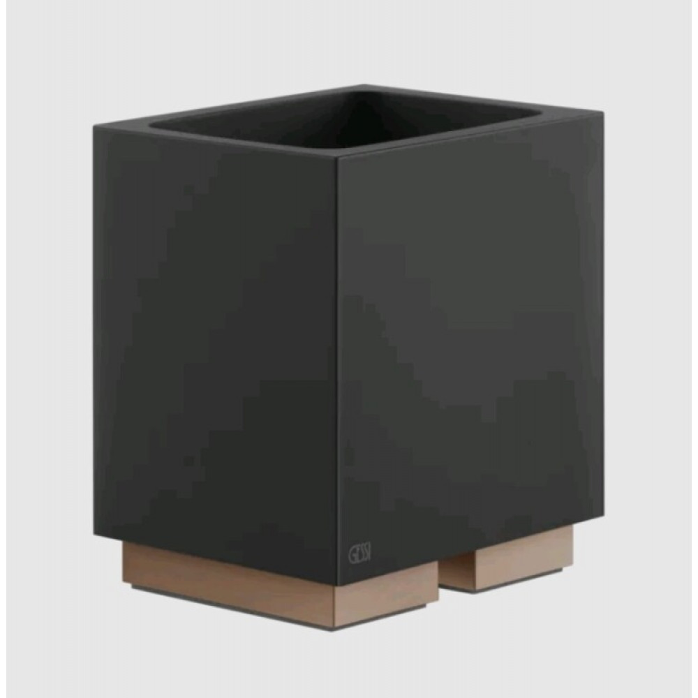 Стакан, Gessi, Rettangolo, шгв 105*85*125, цвет-чёрный/Copper Brushed PVD
