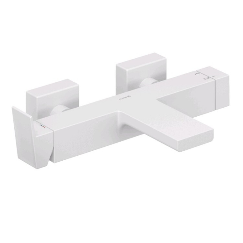 Смеситель для ванны и душа, Kludi, DECUS, цвет-белый матовый (Matt White, Bianco Opaco)