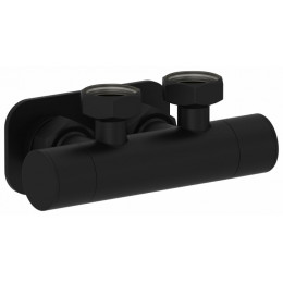 Вентиль, Сунержа, EU50, 2 х НГ G 3/4" / 2 х НГ G 3/4", угловой, скрытый, цвет-черный матовый