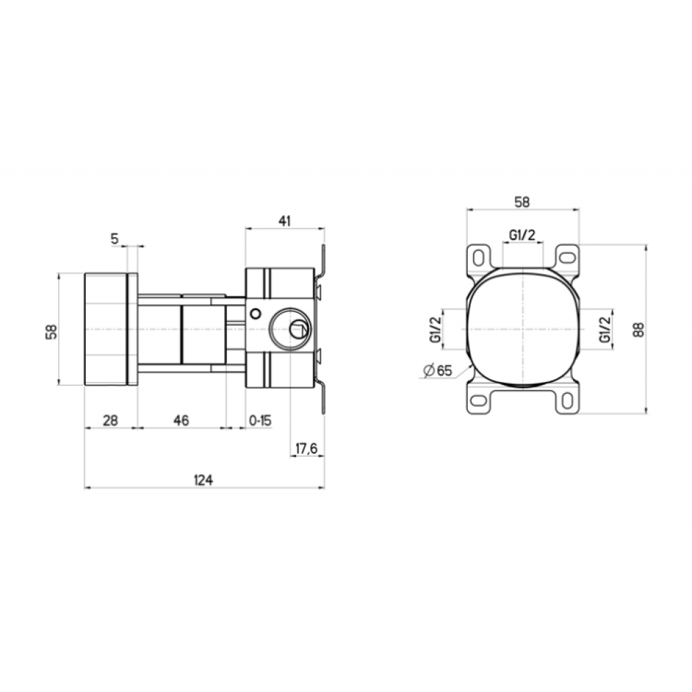 Вентиль, Quadro design, SUPER, переключающий (дивертор), 1/2", цвет-сталь брашированная