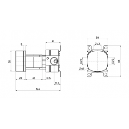 Вентиль, Quadro design, SUPER, переключающий (дивертор), 1/2", цвет-сталь брашированная