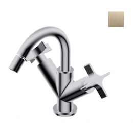 Смеситель для биде, Ritmonio, Diametro35 Cross, цвет-Brushed Champagne