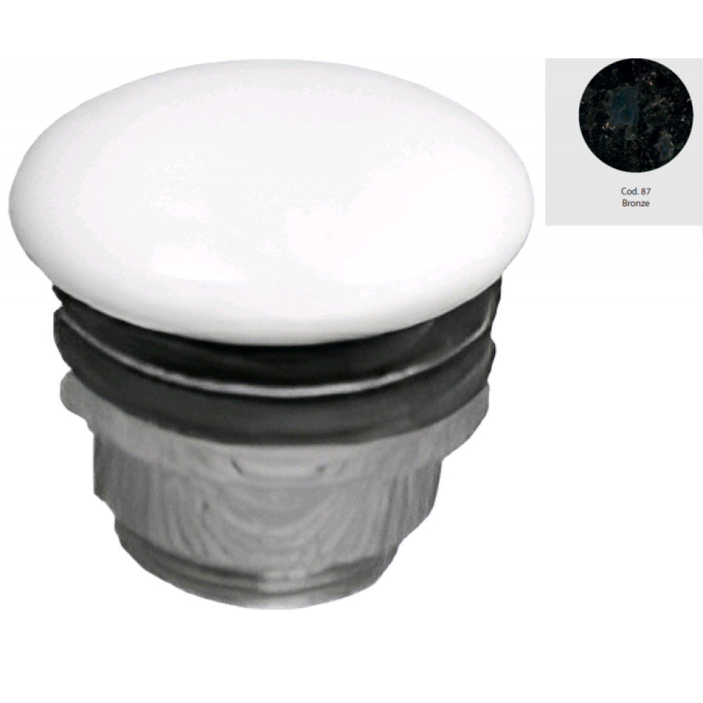 Донный клапан, Alice, для раковин, цвет-бронзовый мрамор (Bronze marble)