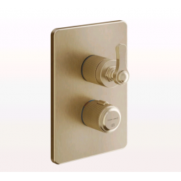 Смеситель для душа, Gessi, VENTI20, на 3 потребителя, цвет-Warm Bronze Brushed PVD