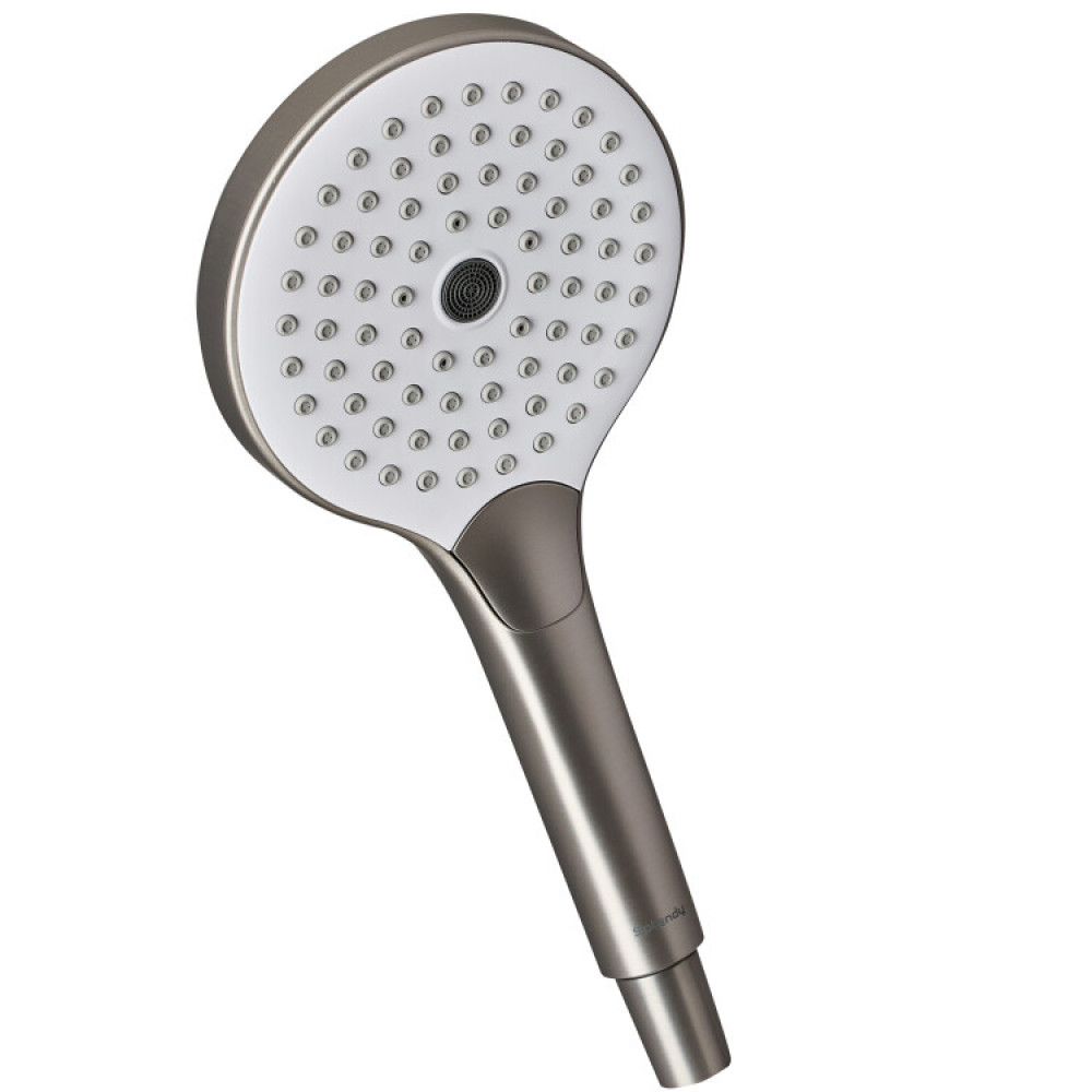 Ручной душ, Splendy, Sense C, 130, цвет-никель брашированный/белый