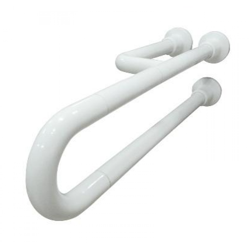 Поручень, Nofer, полукруглый, неподвижный с тремя точками опоры, ш 800, цвет-белый