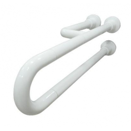 Поручень, Nofer, полукруглый, неподвижный с тремя точками опоры, ш 800, цвет-белый