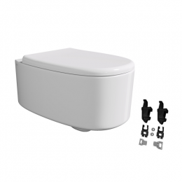 Унитаз, Alice, Idilla, подвесной, сиденье с крышкой (с микролифтом)-в комплекте, шгв 350*550*355, цвет-белый