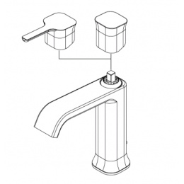 Смеситель для раковины, Ritmonio, Taormina, цвет-бронза темная брашированная (Brushed Dark Bronze)