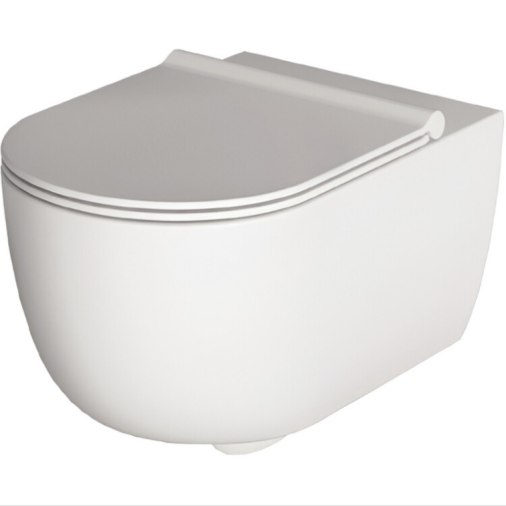 Унитаз, Alice, Unica, подвесной, шгв 350*550*345, Aliglaze+, цвет-белый матовый