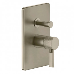 Смеситель для душа, Gessi, Inciso Bath&Shower, на 2 потребителя, цвет-Finox Brushed Nickel