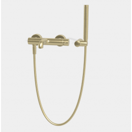 Смеситель для ванны и душа, Fima Carlo Frattini, Spillo Up, цвет-шампань брашированная