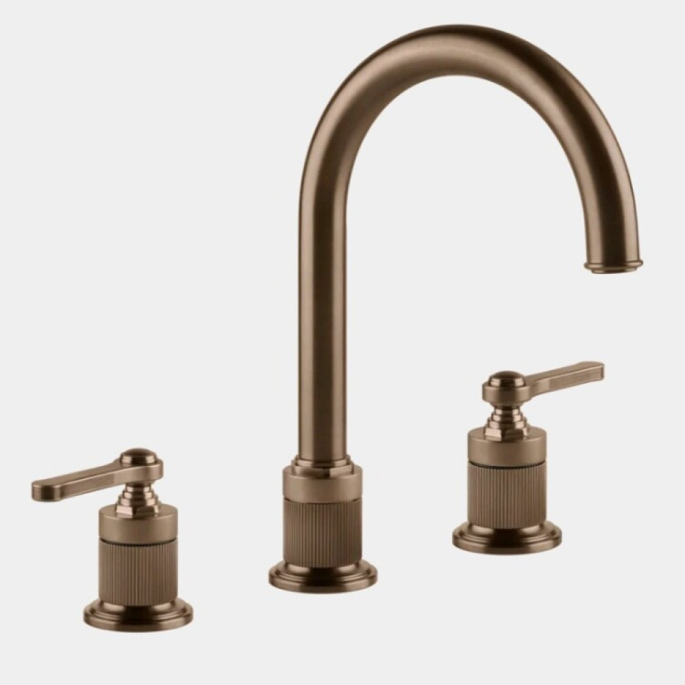 Смеситель для раковины, Gessi, VENTI20, цвет-Copper Brushed PVD