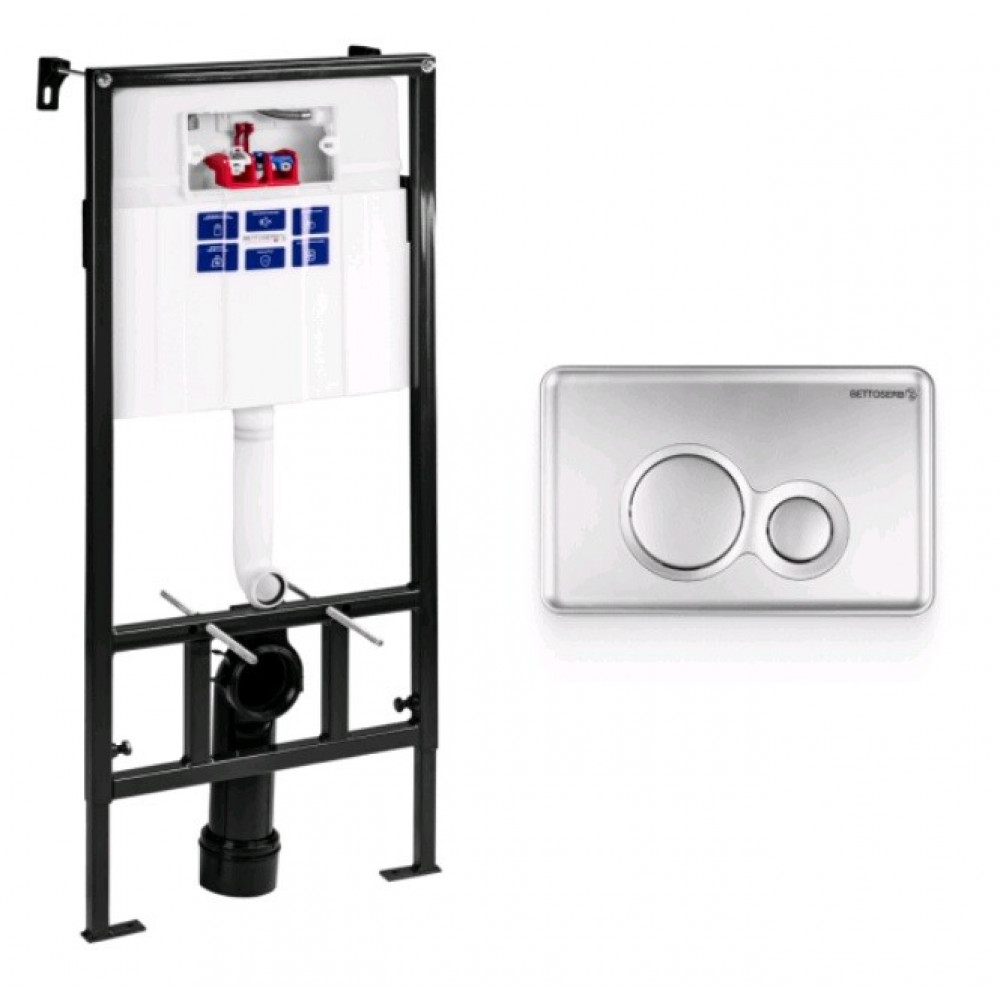 Инсталляция, Bettoserb, Sava Fix Slim, для унитаза, шгв 520*200*1136, цвет клавиши-хром матовый