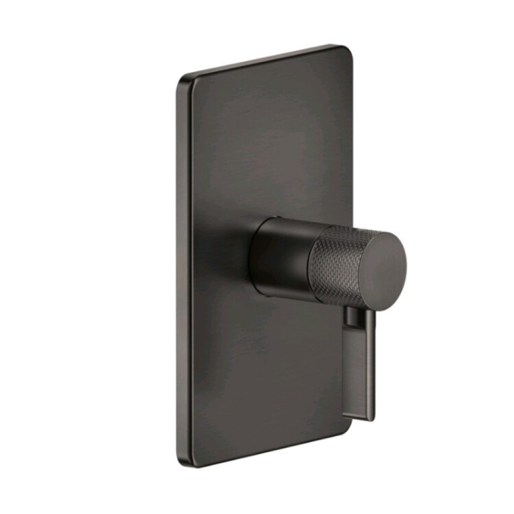 Смеситель для душа, Gessi, Inciso Bath&Shower, на 1 потребитель, цвет-Black Metal Brushed PVD