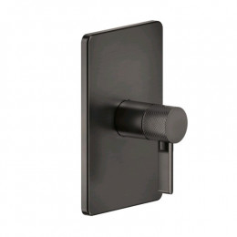 Смеситель для душа, Gessi, Inciso Bath&Shower, на 1 потребитель, цвет-Black Metal Brushed PVD