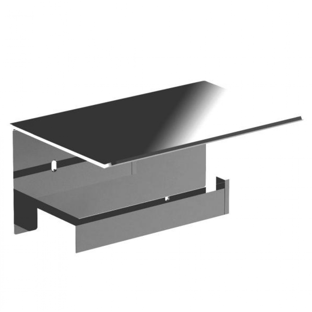 Держатель для туалетной бумаги, Nofer, Corinto, шг 170*116, с крышкой и функцией полки, цвет-хром