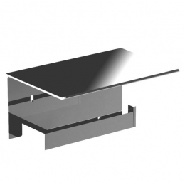 Держатель для туалетной бумаги, Nofer, Corinto, шг 170*116, с крышкой и функцией полки, цвет-хром