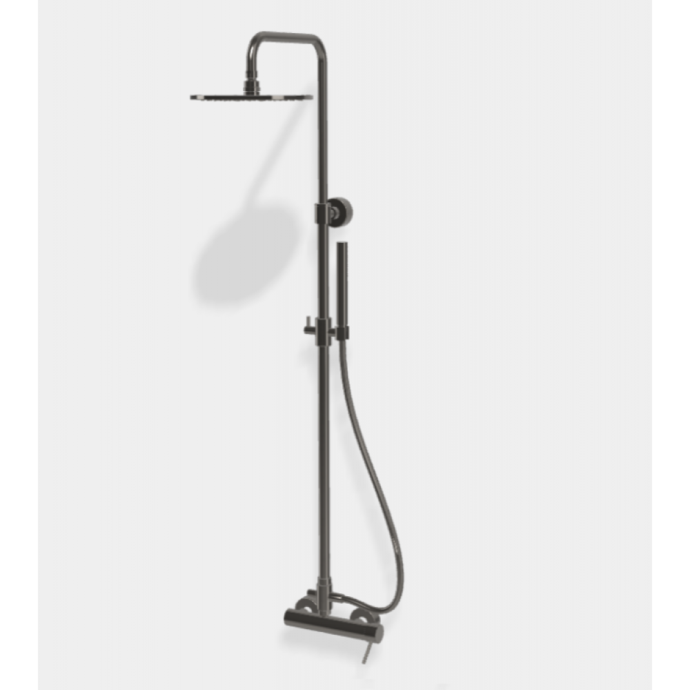 Душевая стойка, Fima Carlo Frattini, Shower column, цвет-чёрный хром