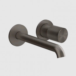 Смеситель для раковины, Gessi, Habito Rigato, цвет-Black Metal Brushed PVD