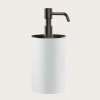 Дозатор для жидкого мыла, Gessi, Rilievo, шгв 75*97*194, цвет дозатора-Black Metal Brushed PVD/белый