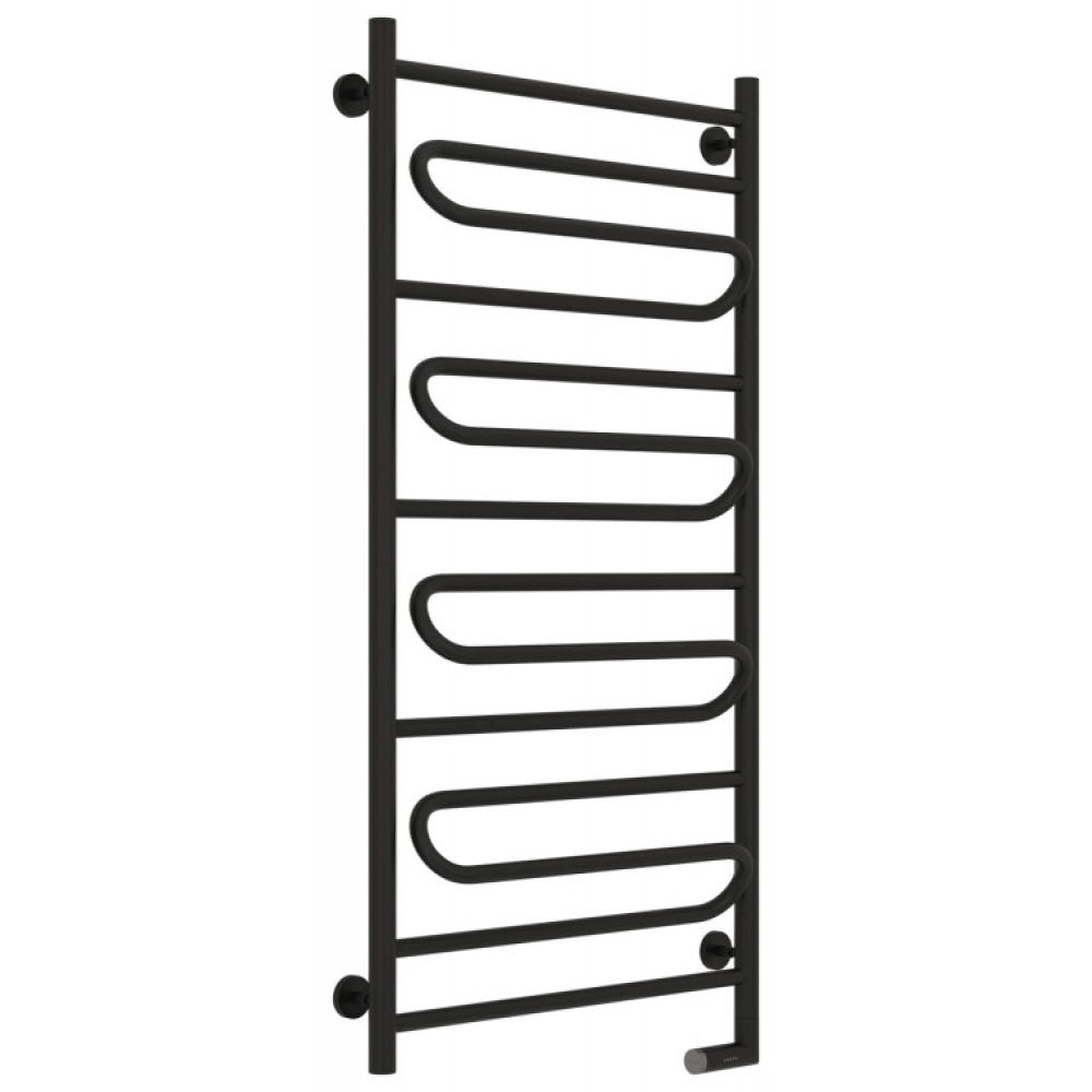 Полотенцесушитель, Сунержа, Элегия 2.0, шгв 650*117-132*1262, нижнее справа, МЭМ, цвет-черный матовый