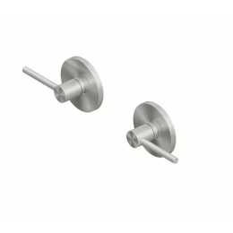 Вентиль, Quadro design, FFQT, запорный, 1/2", в комплекте-2 шт, цвет-сталь брашированная