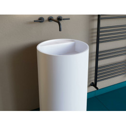 Раковина, Salini, Armonia Top, шгв 450*450*850, отверстия для смесителя-отсутствуют, D502, цвет-белый матовый