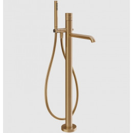 Смеситель для ванны и душа, Gessi, Habito Trame, цвет-Warm Bronze Brushed PVD